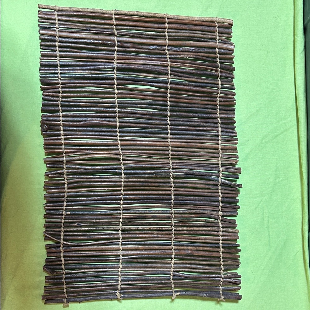 Vintage Rustic Bamboo Table Mat - Brown